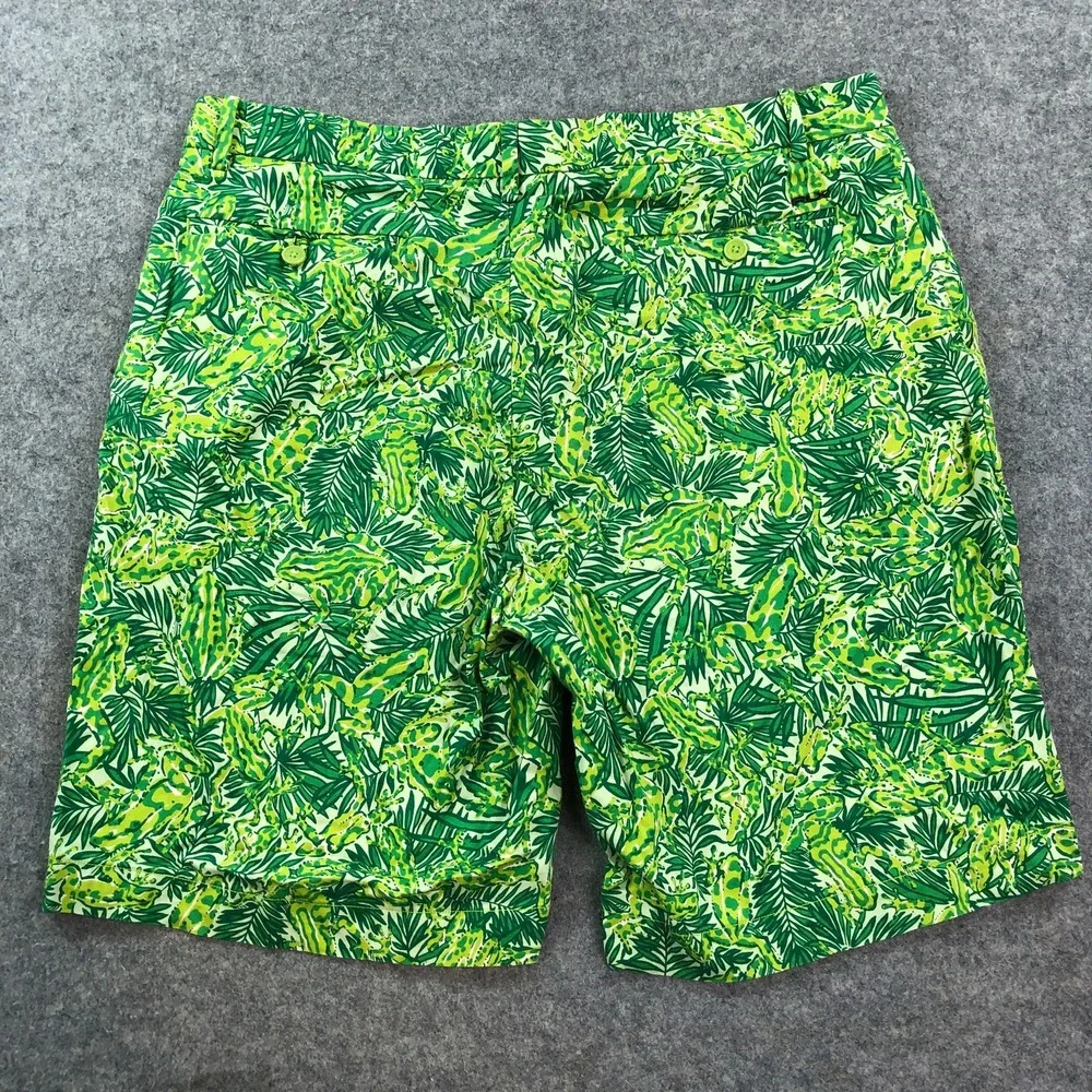 RLX Ralph Lauren Mens Shorts 36 Green Tropical Frog Palm Leaf Chino Golf